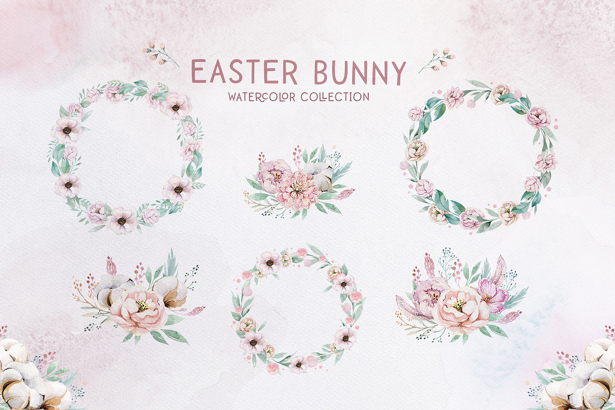 Easter bunny watercor collection, an Animal Illustration by Peace ART (Photo 5 of 13)