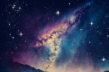 Watercolor glittering starry sky, a Background Graphic by Anamul Haque Anik