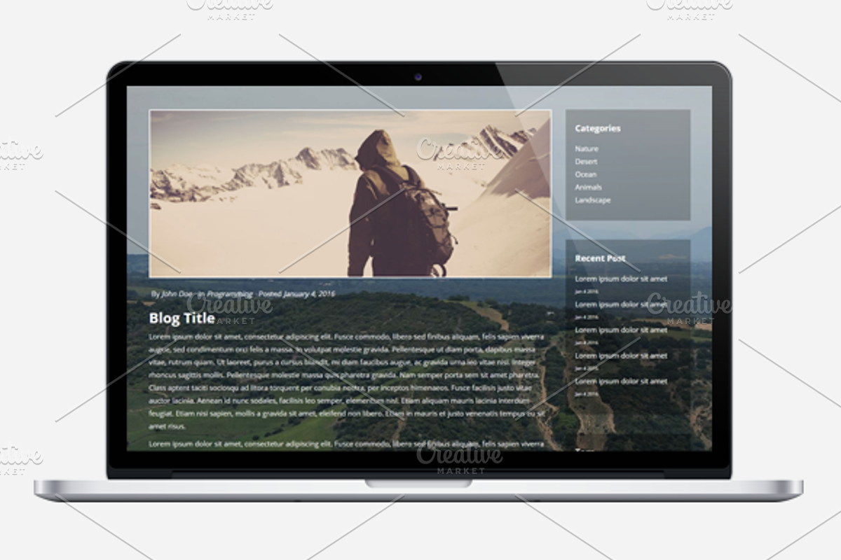 Fullscreen - Single Landing Page, a Bootstrap Template by romel.panahon (Photo 2 of 3)