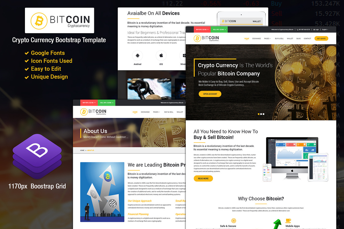 BitCoin-Responsive Website Template, a Bootstrap Template by settysantu