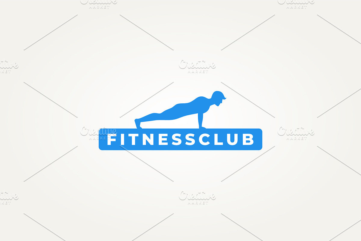 fitness club label logo vector, a Branding & Logo Template by Blazybone