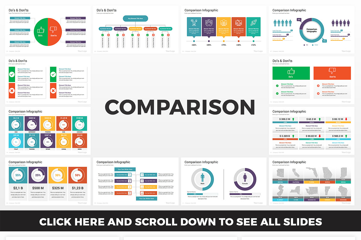 2700 Infographics Templates, a Presentation Template by SlideOne (Photo 21 of 35)