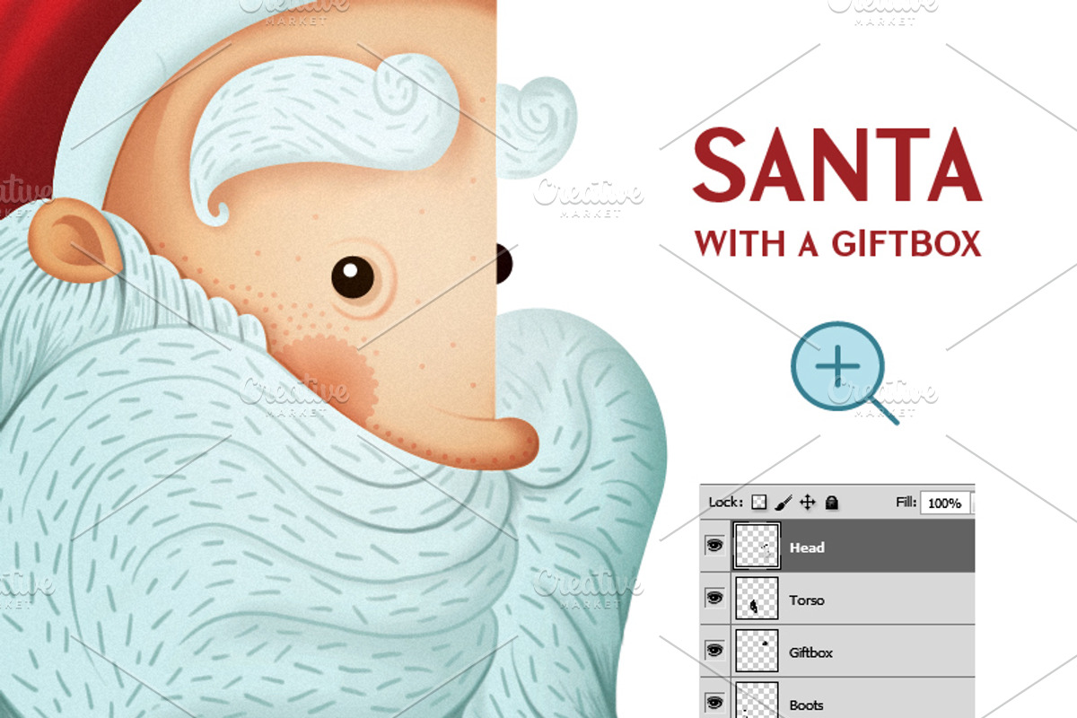 Santa With a GiftBox, a Graphic by Offshore Shop (Photo 1 of 2)