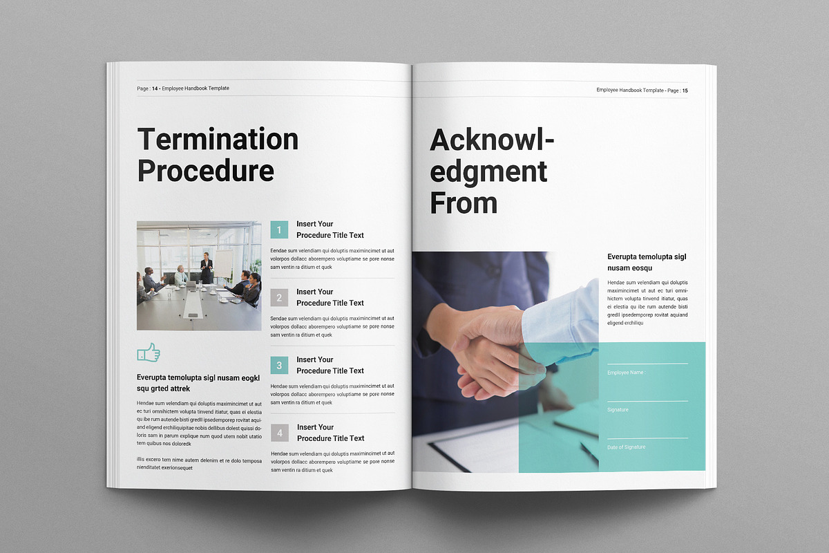 Employee Handbook Template, a Brochure Template by E-Type (Photo 6 of 7)