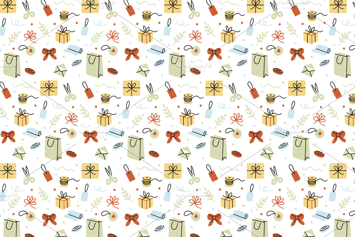 Birthday Party Watercolor Patterns, a Pattern Graphic by Lyolya Profitrolya (Photo 2 of 4)