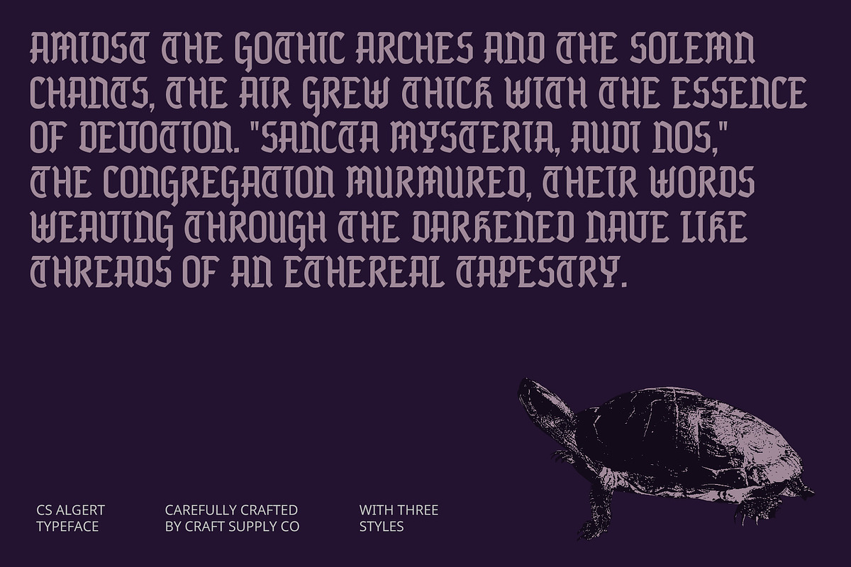 CS Algert – Blackletter Font, a Blackletter Font by Craft Supply Co. (Photo 5 of 8)