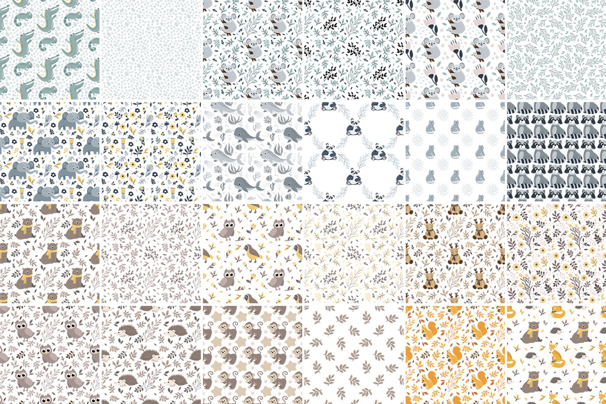 Animal alphabet and petterns, an Object Graphic by LikaYu (Photo 8 of 9)
