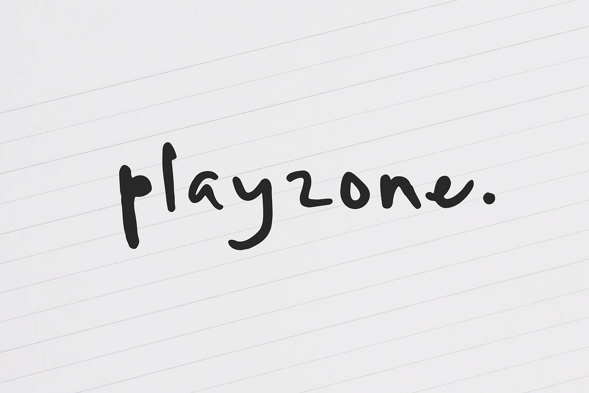 Playzone - Handwritten Doodle Font, a Font by Weape Studio (Photo 1 of 8)