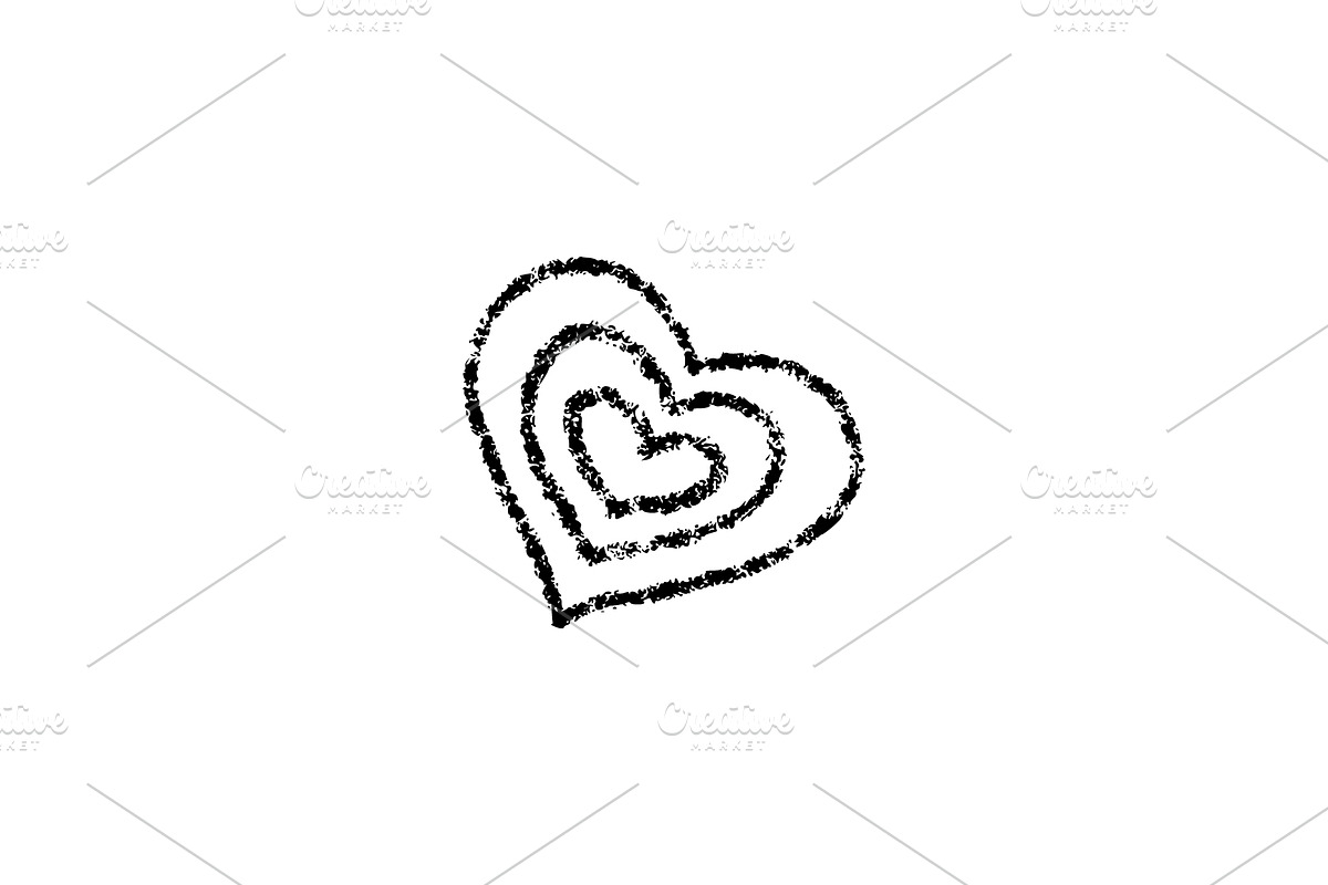 Crayon Doodle Hearts, an Object Graphic by Elena Pimukova (Photo 9 of 36)