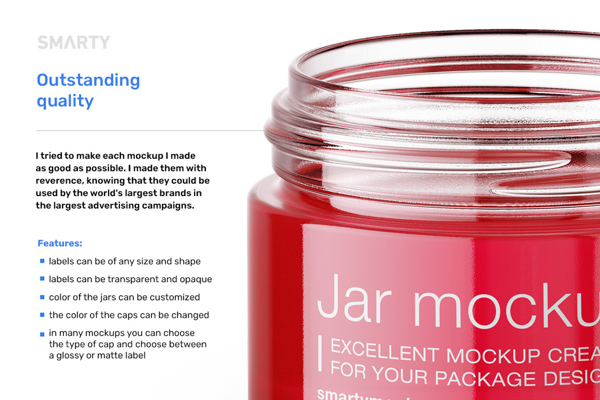 Cosmetic jar mockups bundle, a Packaging Mockup by Smarty Mockups (Photo 3 of 28)