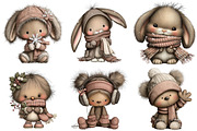 Cute Winter Animals Clipart, an Illustration by Craft Nest (Thumbnail 8 of 10)