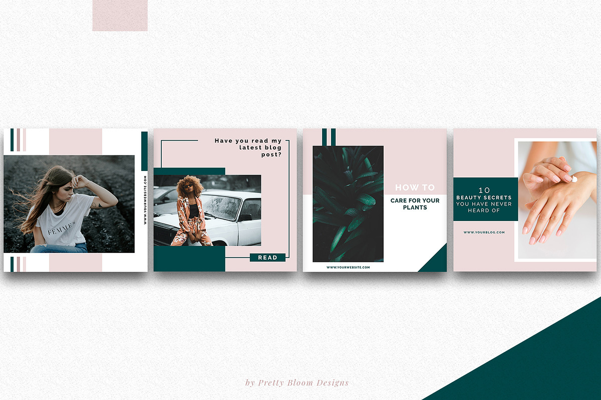Stylish Instagram Template Bundle, a Social Media Template by Pretty Bloom Designs (Photo 2 of 7)