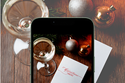 4x9.25 Christmas Dinner Menu Mockup, an Advertising Mockup by Serenefeeling (Thumbnail 6 of 7)