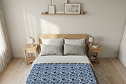 Blue Floral Toile Pattern, a Pattern Graphic by elfy creative (Thumbnail 3 of 5)
