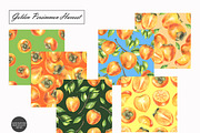 Persimmon Seamless Patterns, a Food Illustration by OlDm_Shop (Thumbnail 2 of 10)