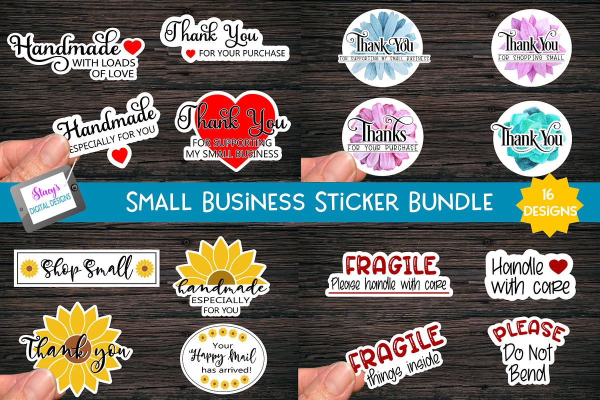 Small Business Stickers Bundle, an Object Graphic by Stacy's Digital Designs (Photo 1 of 5)