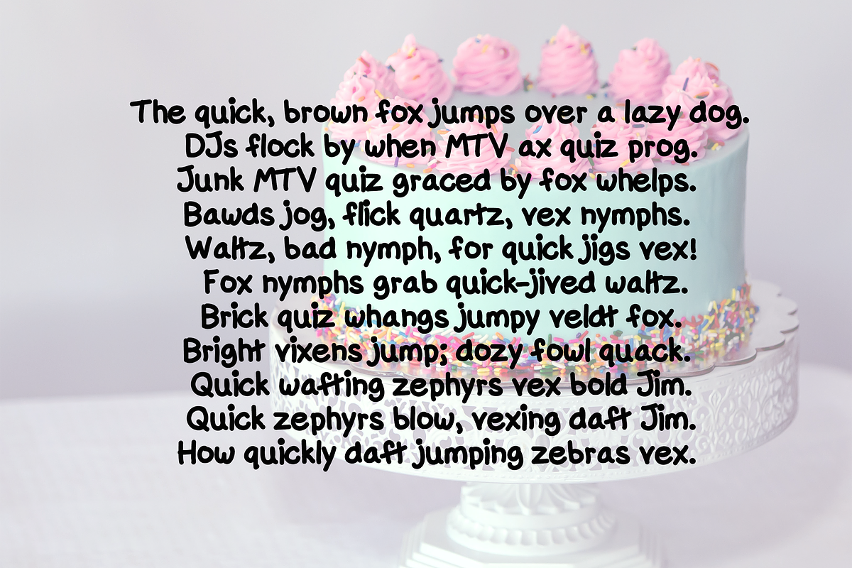 CAKE: A Fun, bubbly handwritten font, a Handwritten Font by Hudson Lark Studio (Photo 3 of 3)