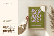 20 Frame Mockups with Person, a Household Mockup by Brandear Design (Thumbnail 8 of 13)