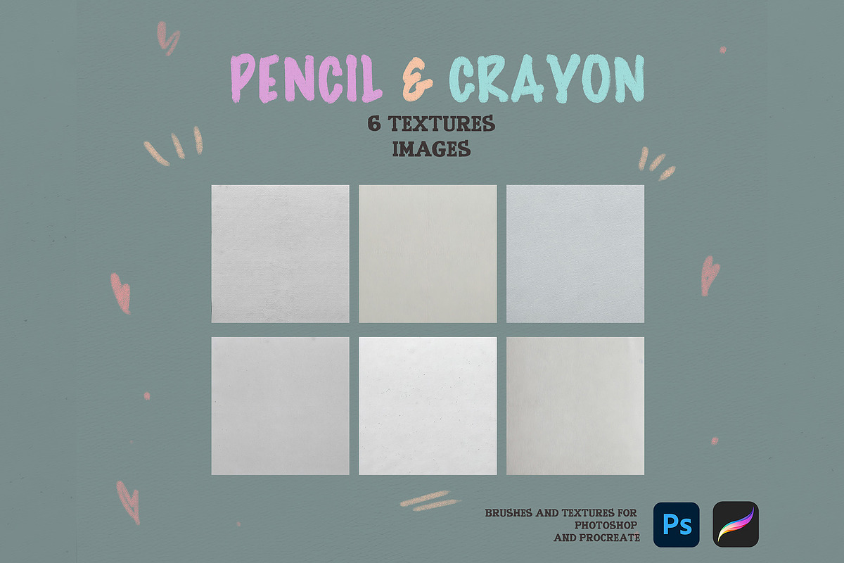 Pencil & Crayon Procreate Photoshop, a Brush Add-On by Spark Studio Brushes (Photo 7 of 7)