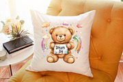 Nursery Teddy Bear Clipart,Boho Clip, an Illustration by Sublimation Artist (Thumbnail 6 of 6)