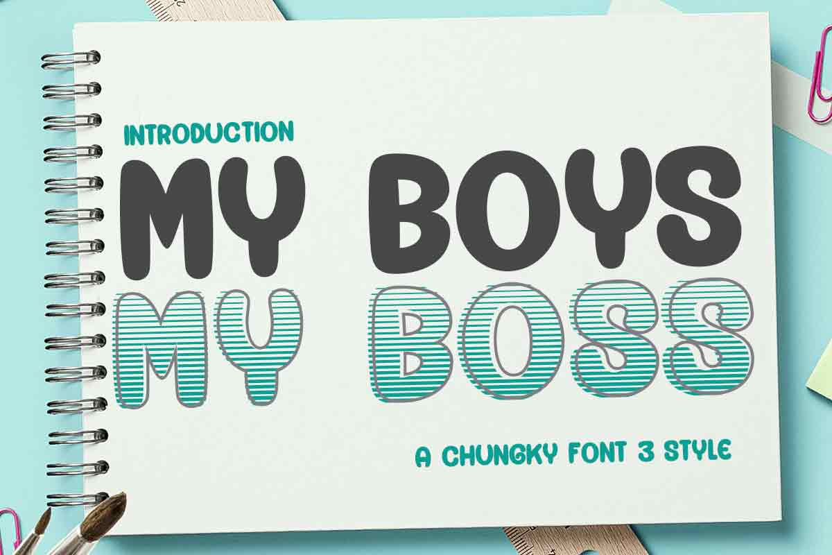 My Boys My Boss, a Slab Serif Font by Bramcreative (Photo 10 of 10)