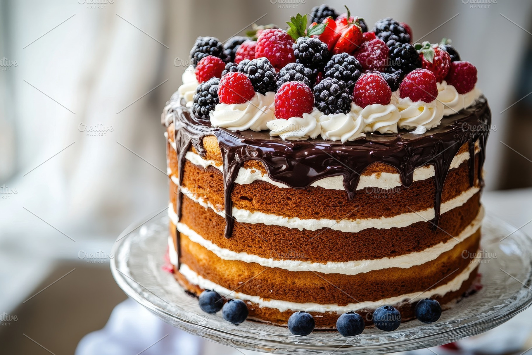 Delightful multi layered cake with c, a Photo by Iftikhar Alam