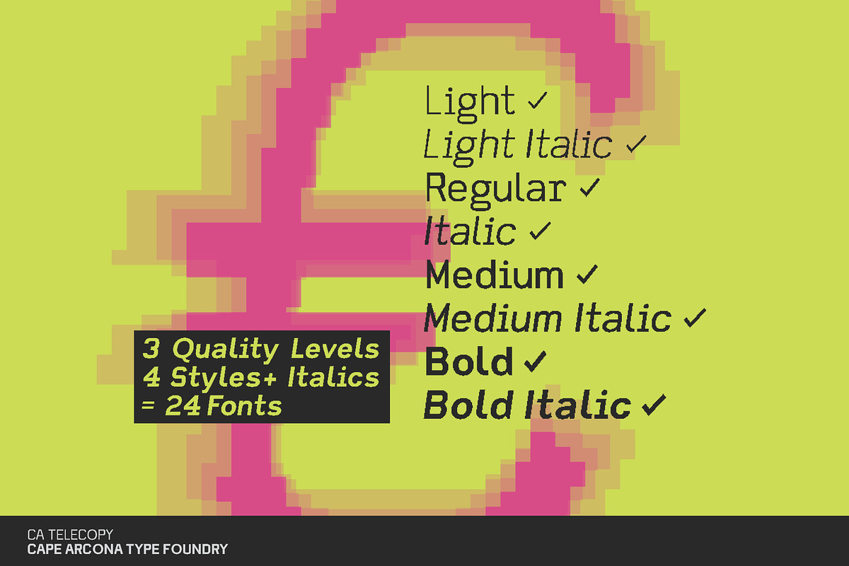 CA Telecopy A, a Sans Serif Font by Cape Arcona Type Foundry (Photo 15 of 15)
