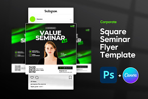 Seminar Digital Flyer | Canva & PSD, a Social Media Template by Vintage Impressions