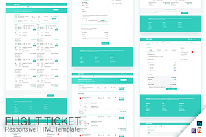 Flight Ticket Responsive HTML