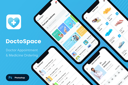 Appointments & Medicine | DoctoSpace, an UI Kit Template by Opus LabWorks