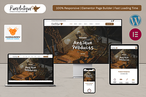 Antique & Art Gallery Template, a WordPress Template by HasnainDEV