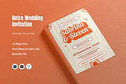 Retro Wedding Invitation, an Invitation Template by Fannan Studio (Thumbnail 1 of 2)