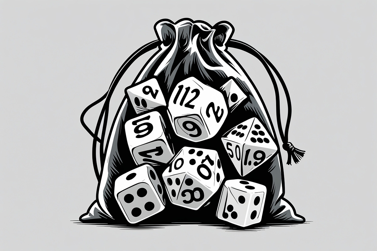 Dice Bag Silhouette Bundle, an Illustration by Designs_River (Photo 7 of 9)