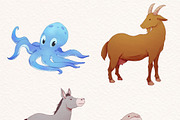 Watercolor Cute Animals Illustration, an Animal Illustration by ArtbyHien (Thumbnail 6 of 13)