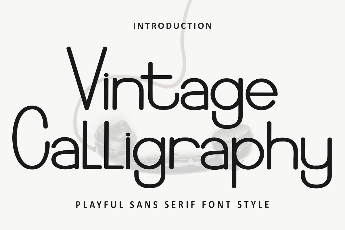 Vintage Calligraphy, a Sans Serif Font by FreshTypeINK (Photo 1 of 8)
