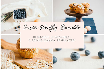 Foodie styled stock photo bundle | 1 stock photo containing social media and