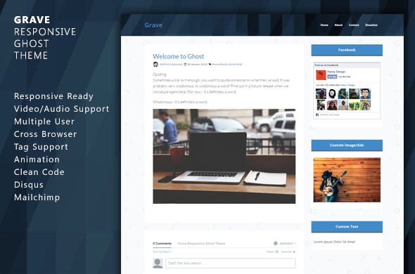 Grave - Responsive Ghost Theme, a Websites & App Template by hasnydesign