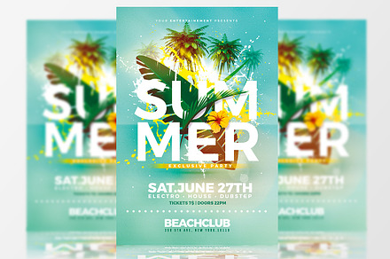 Summer Party - Flyer Template, a Flyer Template by Rome B Creation