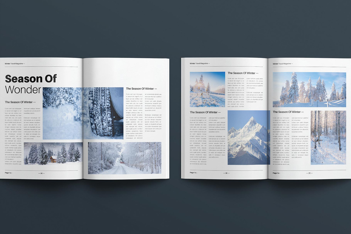 Winter Travel Magazine Template, a Magazine Template by E-Type (Photo 3 of 8)