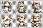 Whimsical Easter Cat Clipart, an Illustration by Sublimation Artist (Thumbnail 3 of 7)