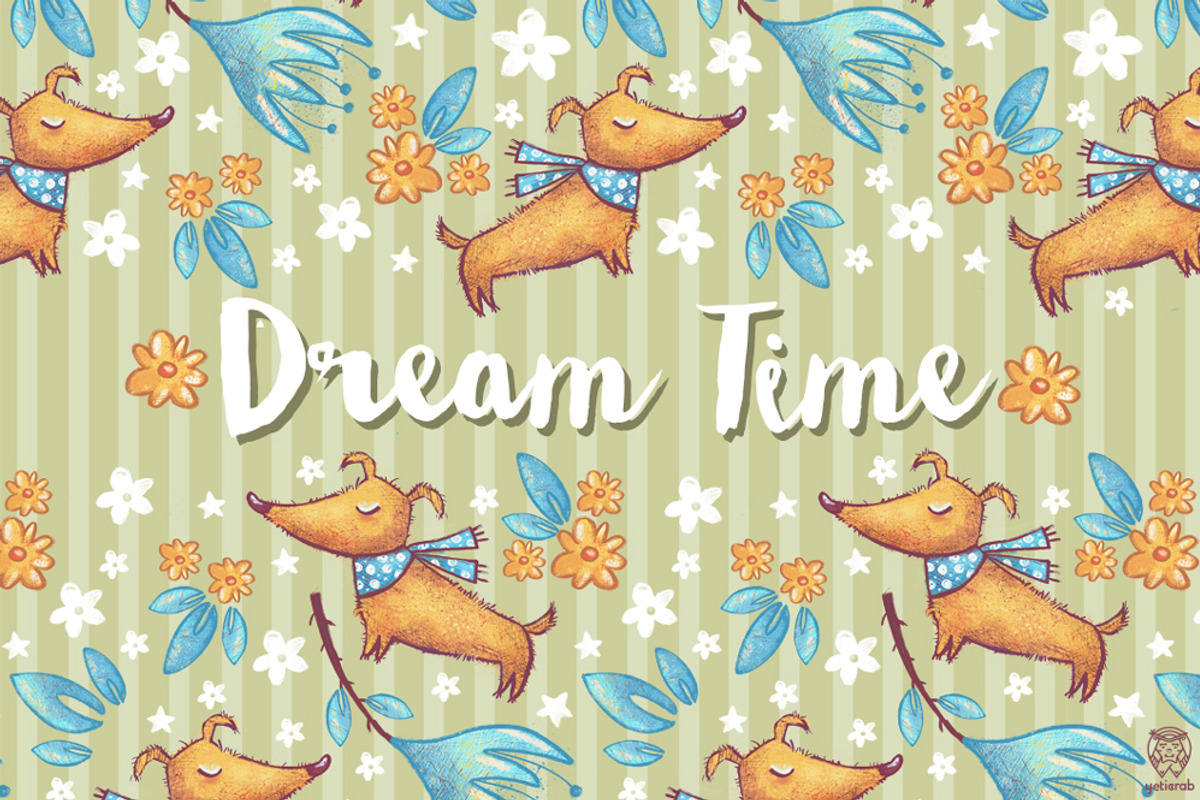 4 Seamless Patterns • Dream Time, a Pattern Graphic by Yeticrab (Photo 1 of 5)