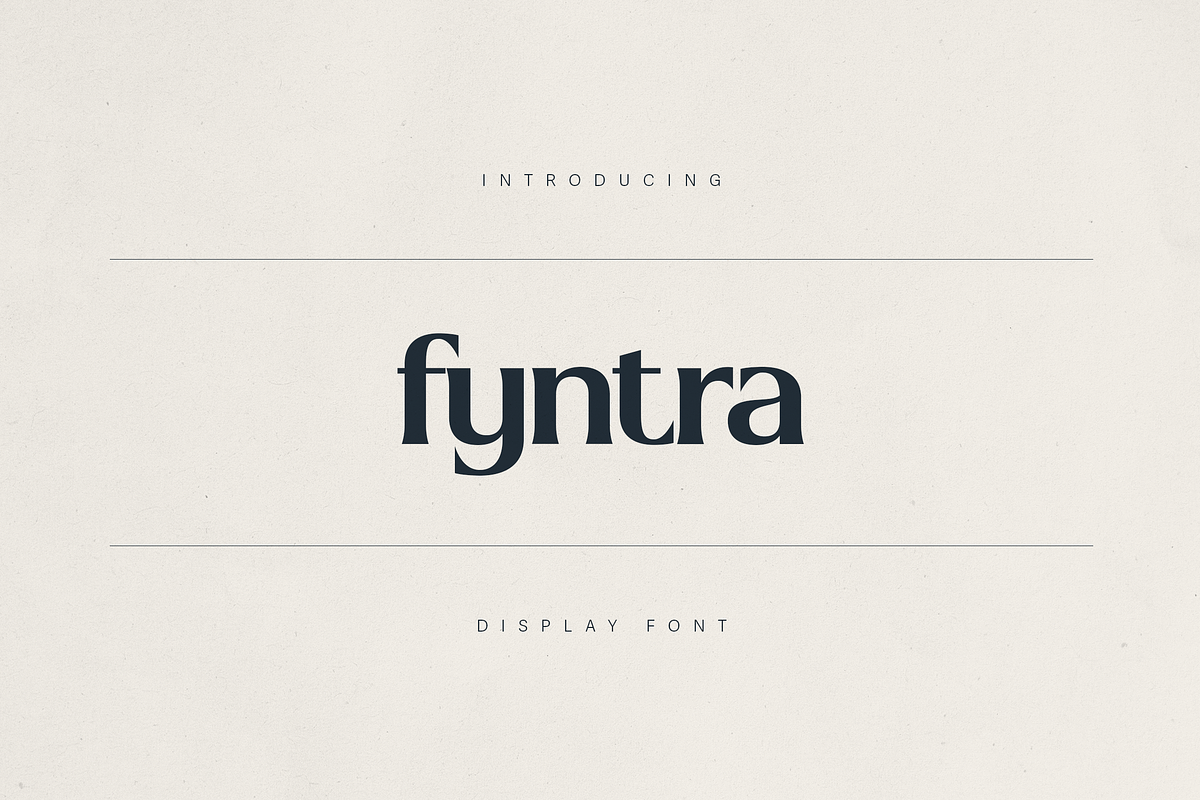 Fyntra – Modern Elegant Display Font, a Serif Font by Only Fonts (Photo 1 of 11)