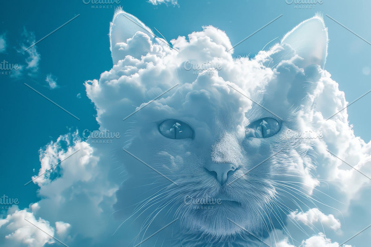 90 Clouds animals against a blue sky, an Animal Illustration by Handmadefont (Photo 44 of 64)