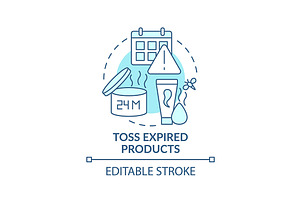 Toss Expired Products Concept Icon