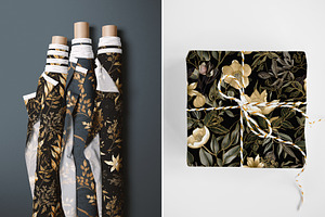 Golden Botanical Set Of 10 Patterns