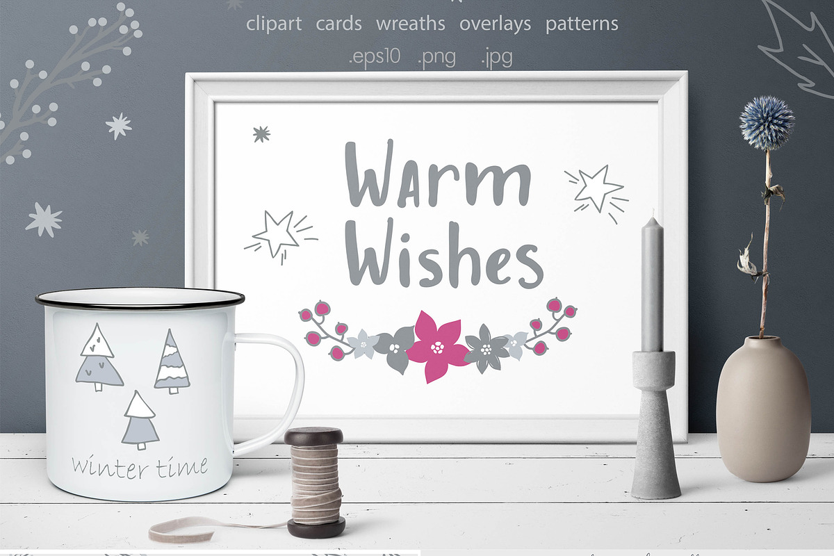 Christmas Clipart Pattern Bundle, a Background Graphic by Cozy pattern shop (Photo 19 of 23)