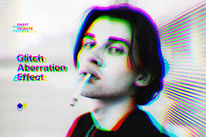 Glitch Aberration Photo Effect, a Layer Style Add-On by Design Squad