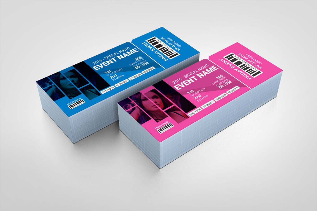 Editable Event Ticket Design, a Card Template by BrandlyTemplate (Photo 1 of 3)