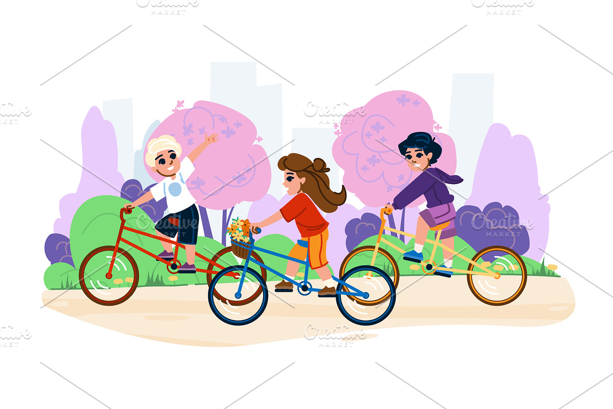 helmet biking hobby kid vector, a Person Illustration by pikepicture