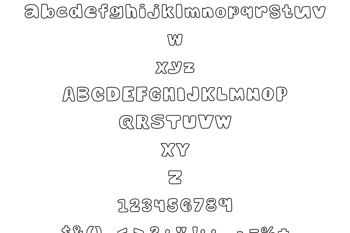 HEY an outline bubble font, a Handwritten Font by Eryn Rose Design (Photo 13 of 18)